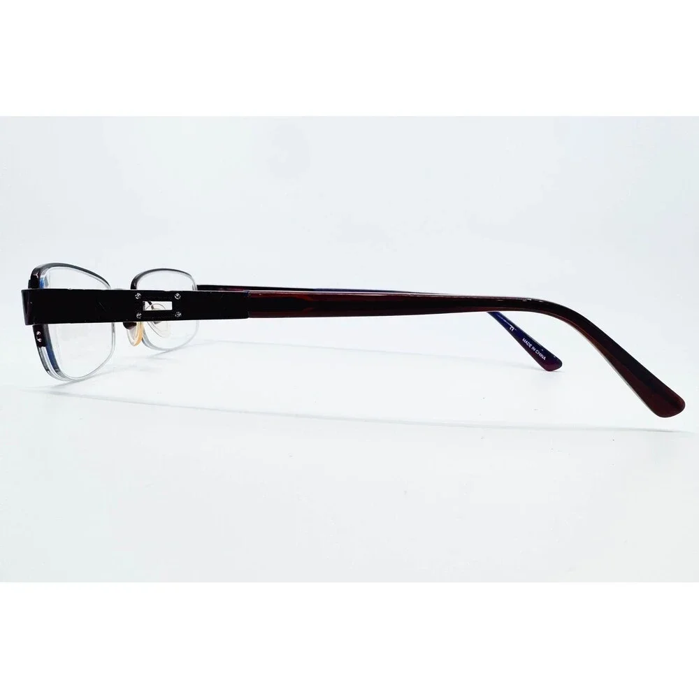 Karen Kane Caraway Eyeglasses Womens Brown Half Rim Caraway 47-17-135 45069